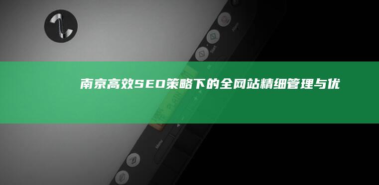 南京高效SEO策略下的全网站精细管理与优化